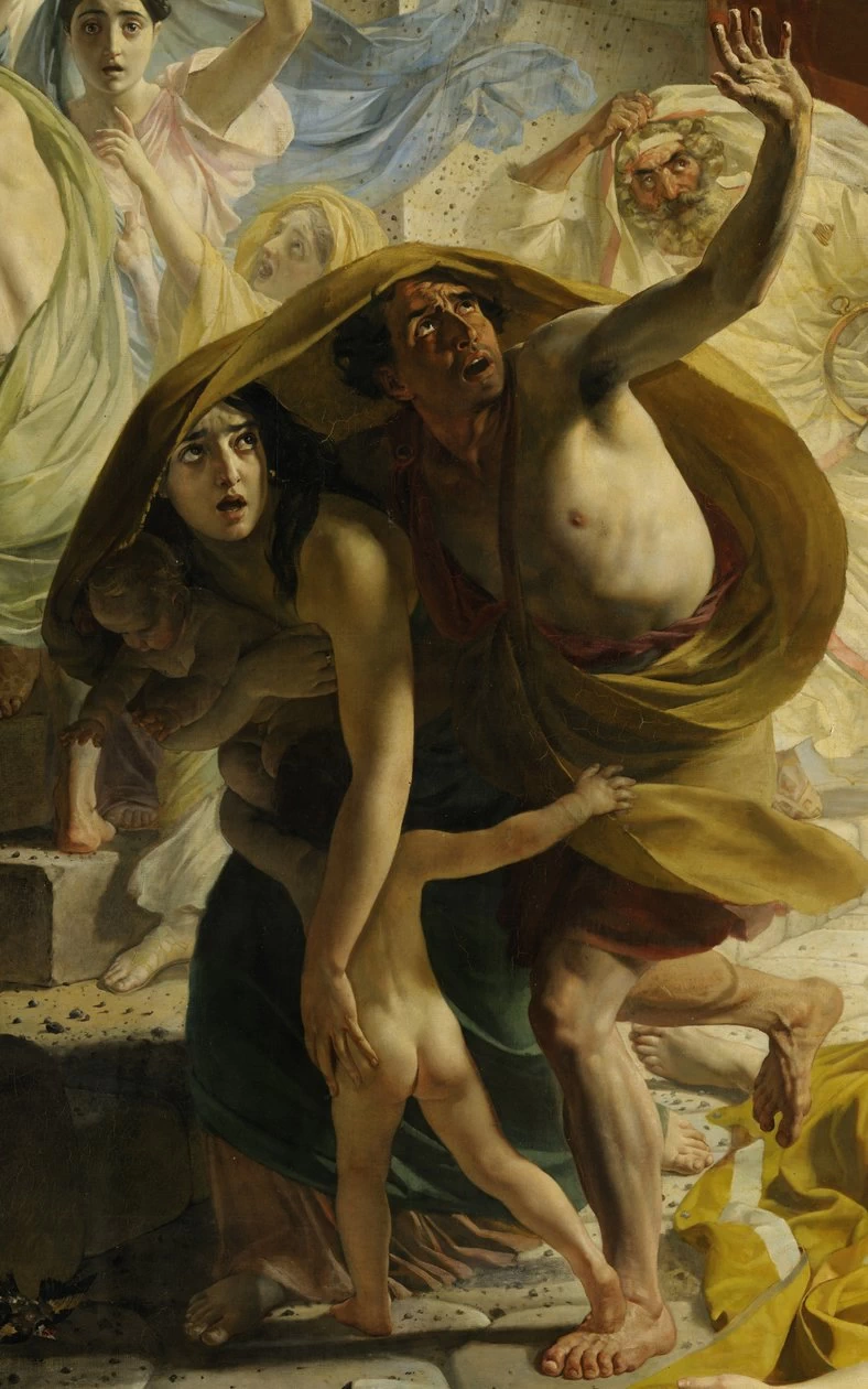 L'ultimo giorno di Pompei, 1833 - State Russian Museum, San Pietroburgo, dettaglio